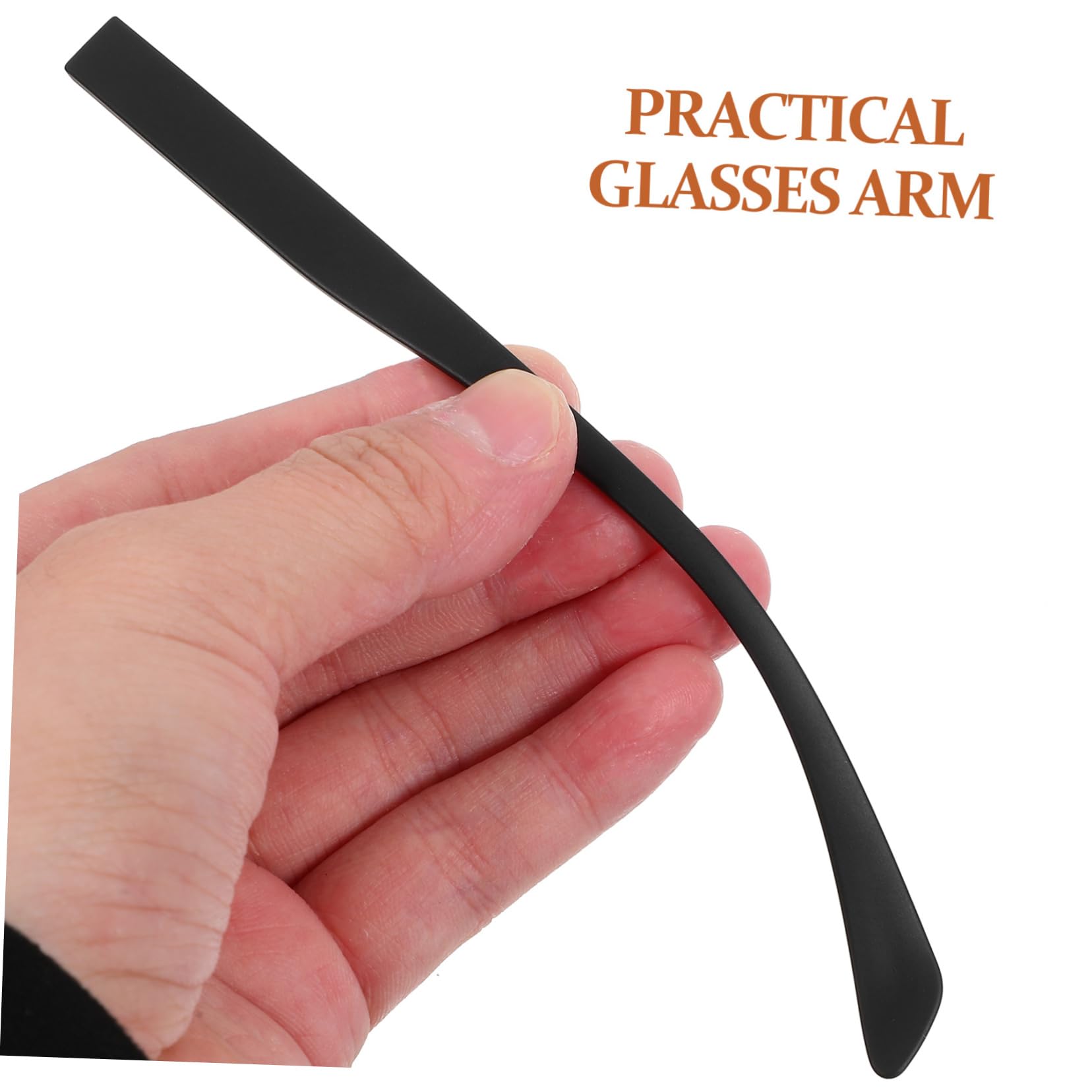 Close-up of matte textured temple arm for secure grip