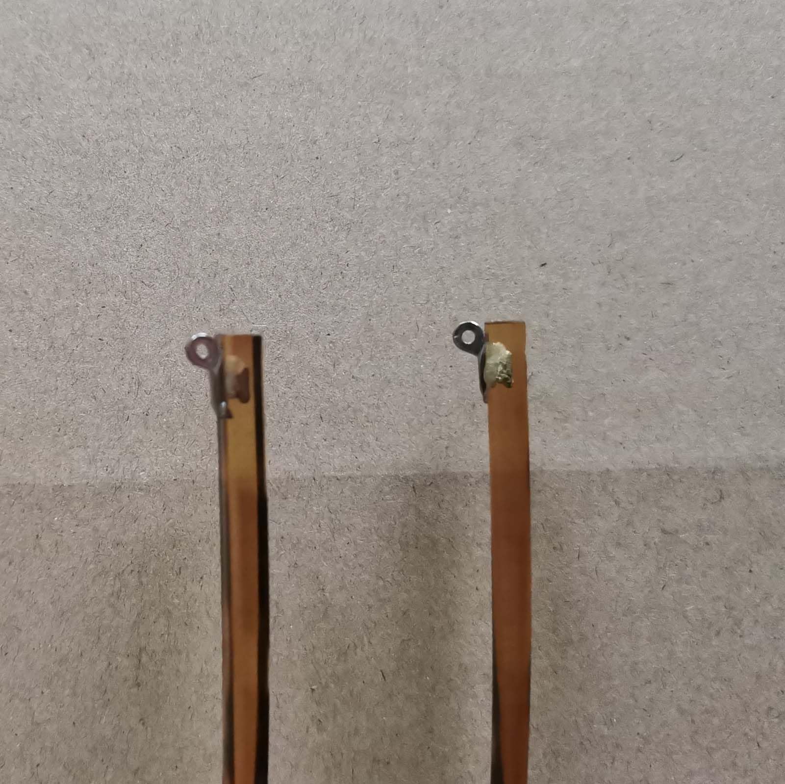 Temple arms with 1mm tooth thickness specification