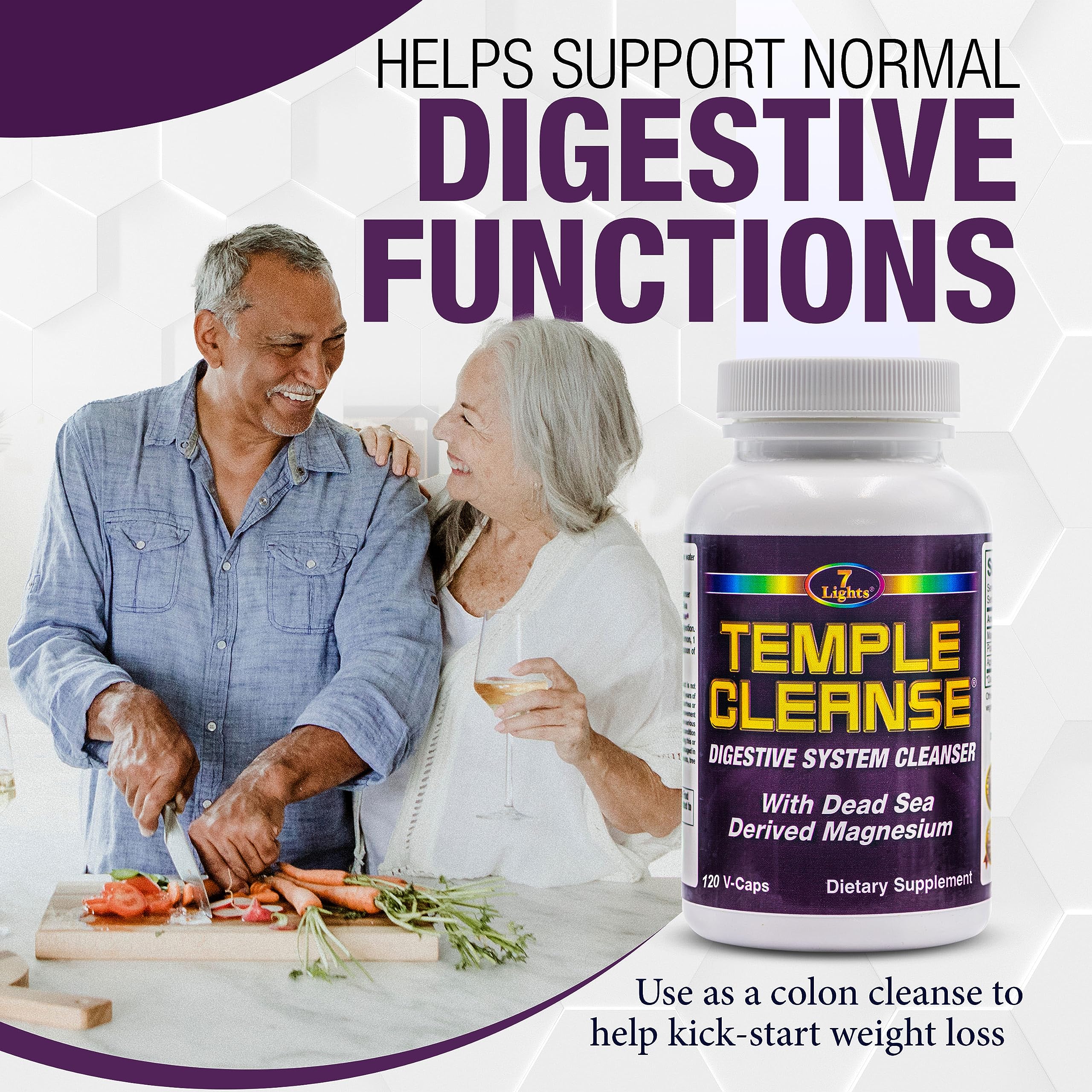 Illustration of Temple Cleanse digestive cleanse ingredients and oxygen release