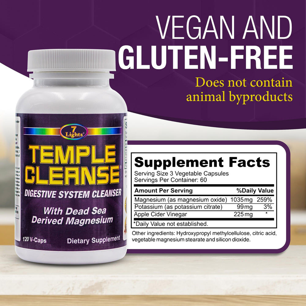 Icon indicating vegan and gluten-free Temple Cleanse formula