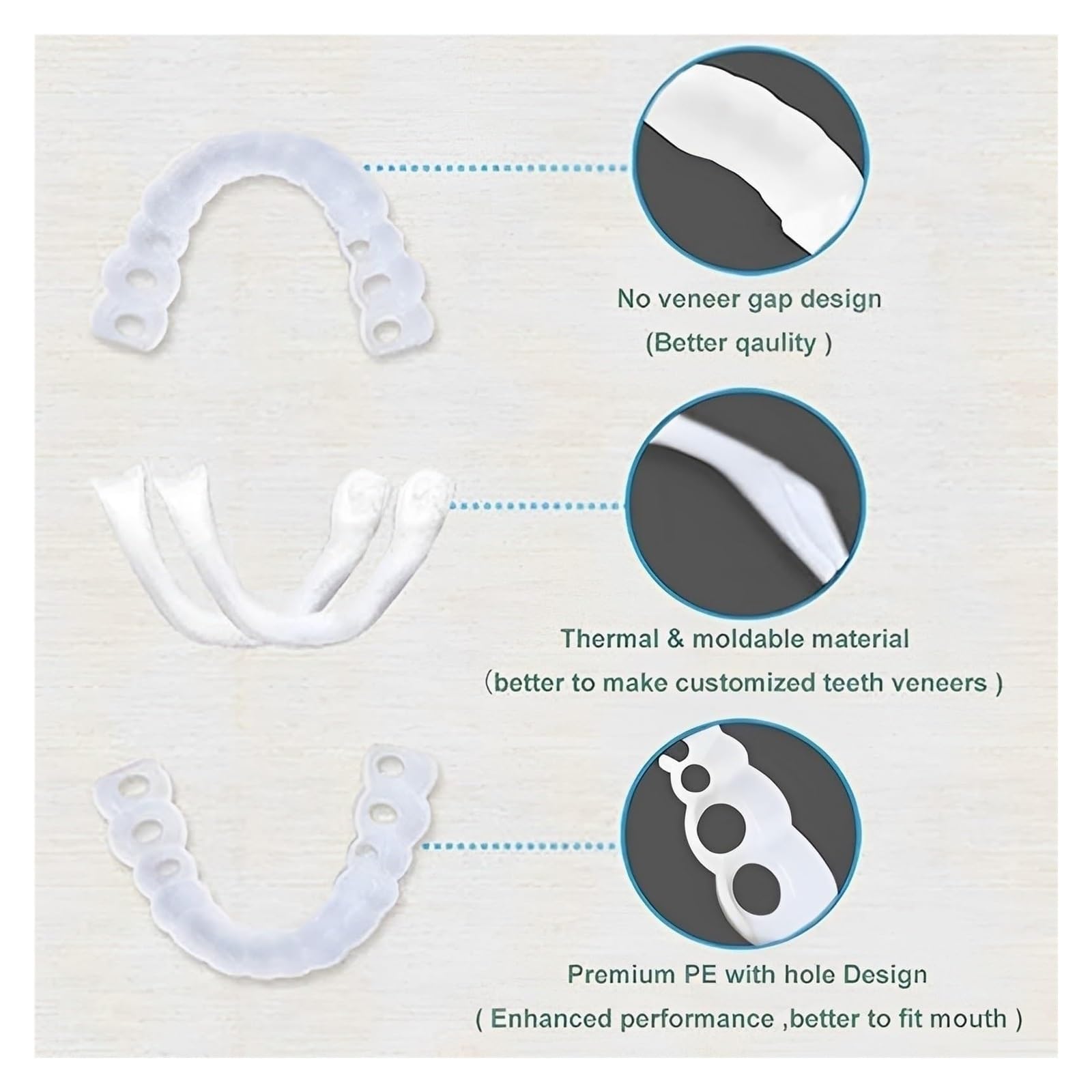 Natural-looking, discreet white smile aligners