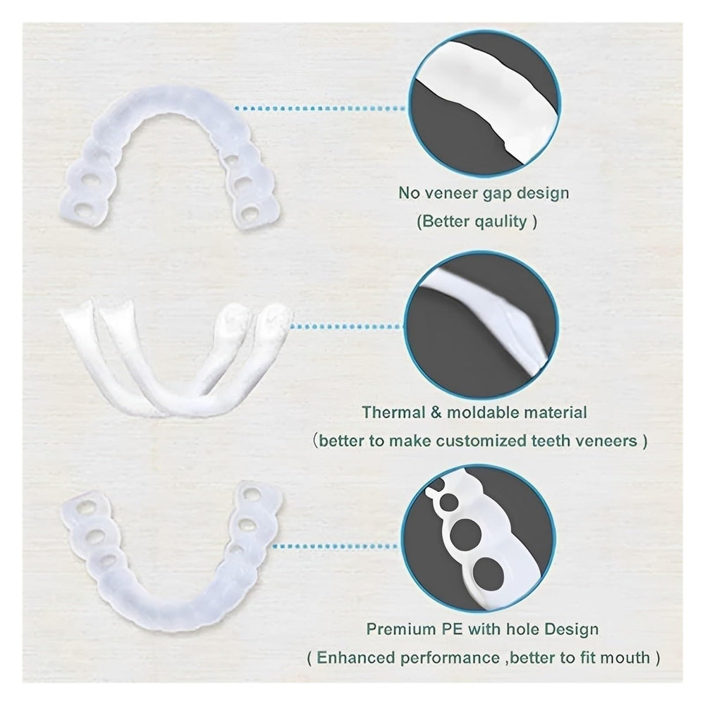 Natural-looking, discreet white smile aligners
