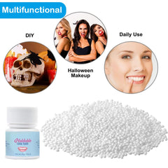 Close-up of realistic, comfortable temporary tooth restoration