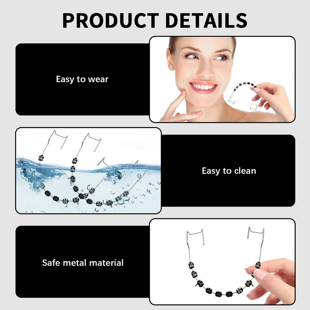 Classroom demonstration with braces props for orthodontics