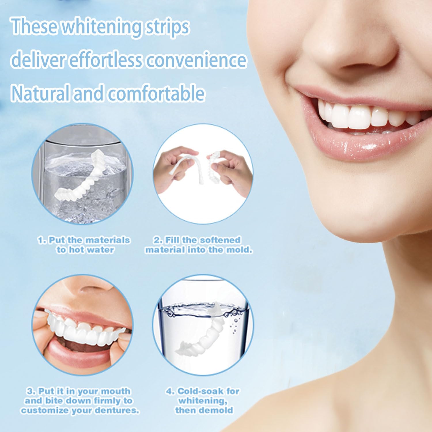 Veneer set being adjusted for a personalized fit