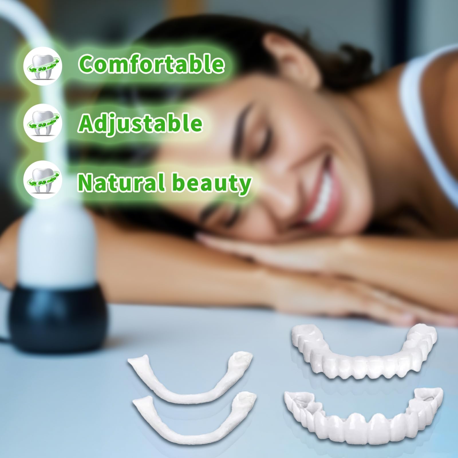 Durable, easy-to-clean, reusable veneers kit