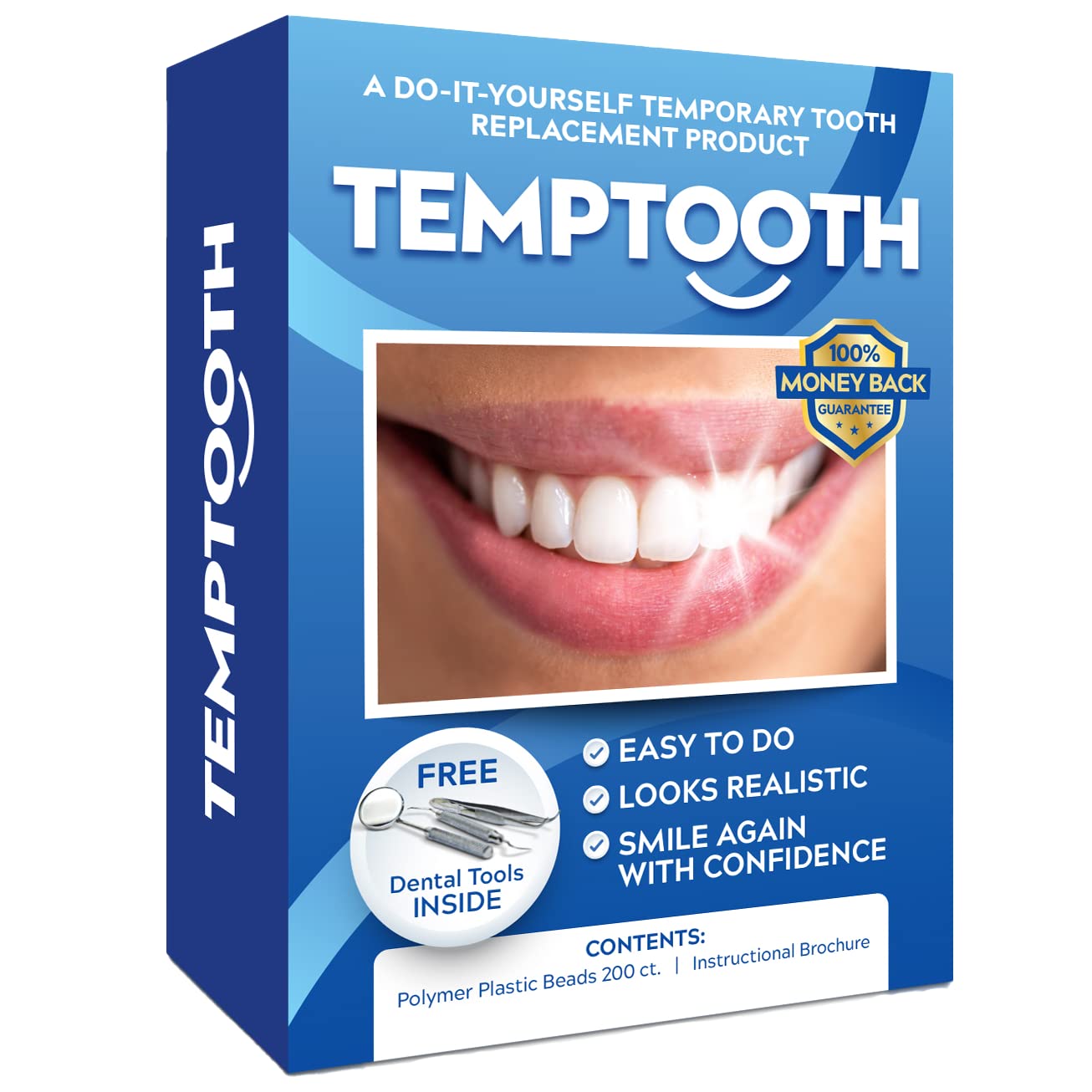 Temptooth kit box front with instructions