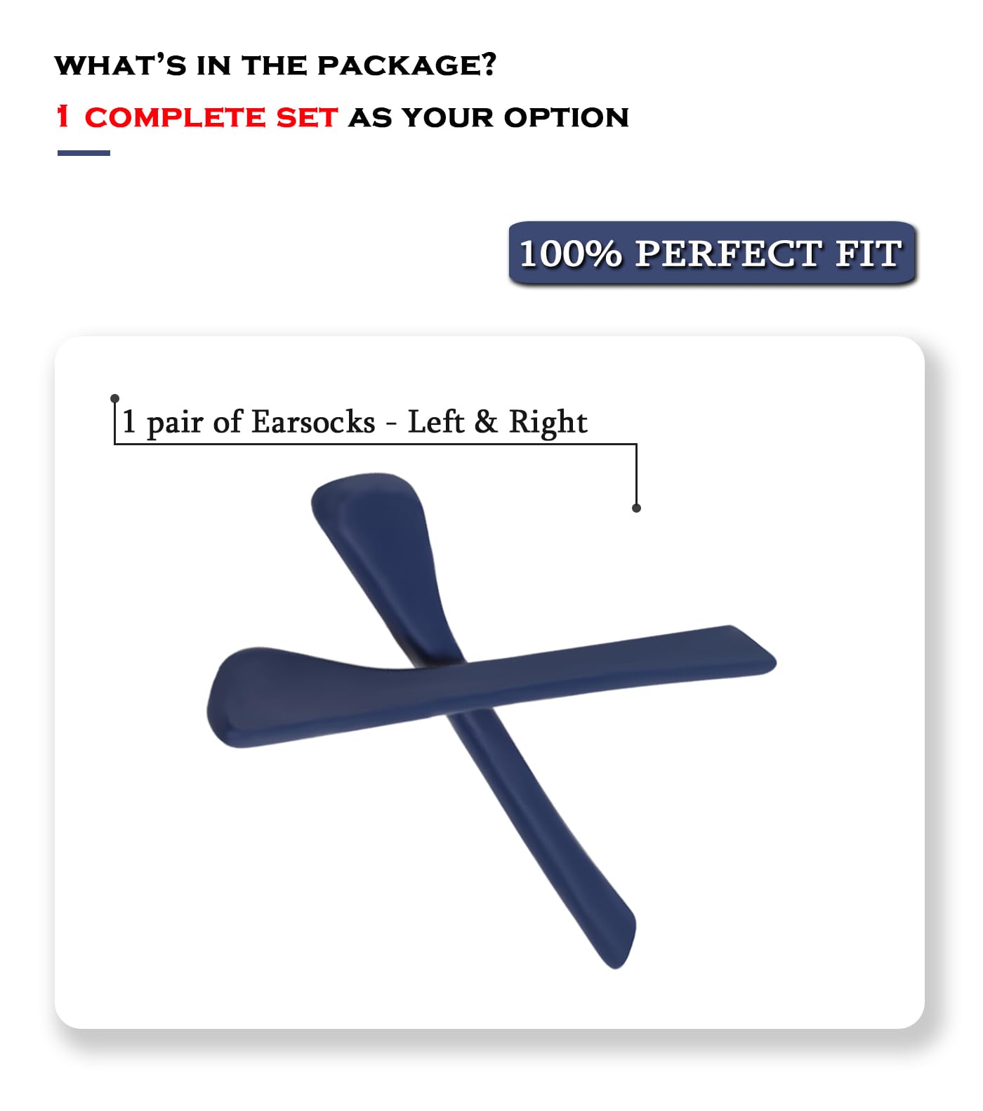 Close-up of soft silicone earsock fitting Oakley AirDrop OX8046/OX8065