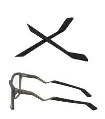 TenDye black rubber earsocks for Oakley Enigma Mass OX8191 frame - front view