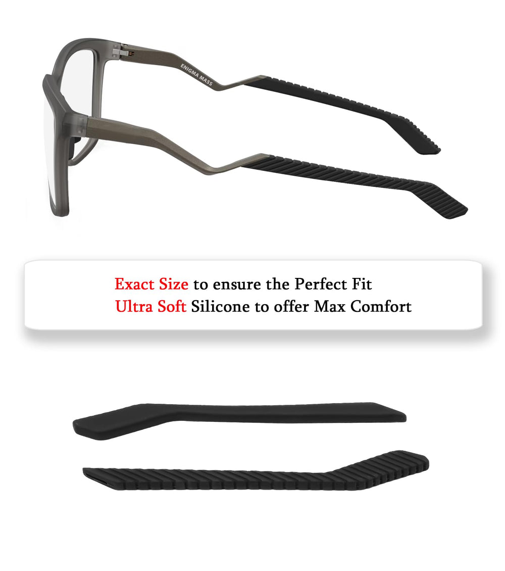 Close-up of soft silicone earsocks compatible with Oakley Enigma Mass OX8191