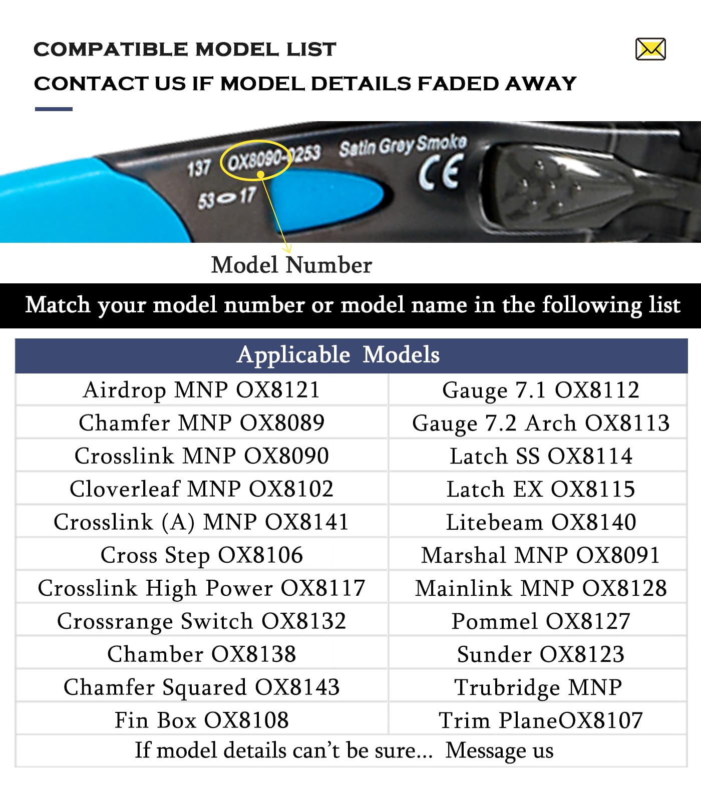 TenDye Optics skin-friendly silicone nose pads for Oakley eyewear