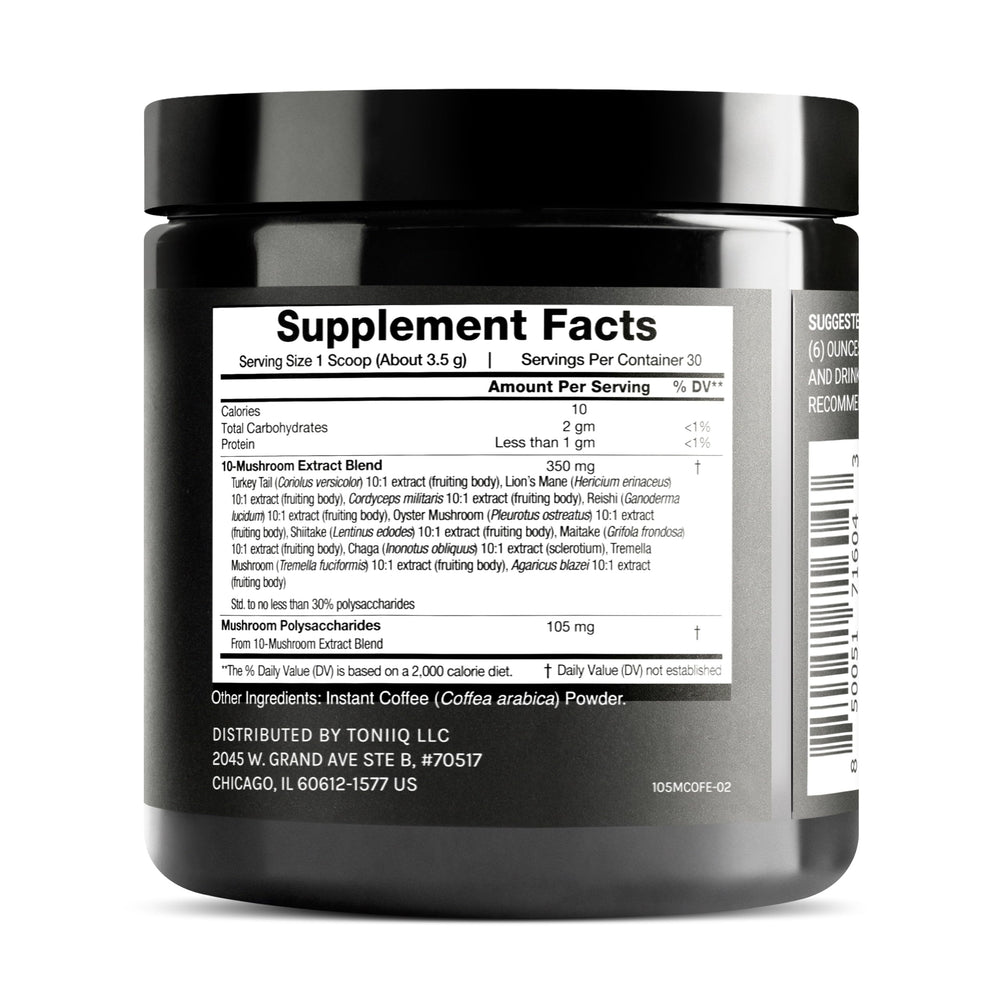 Ten mushroom blend illustration