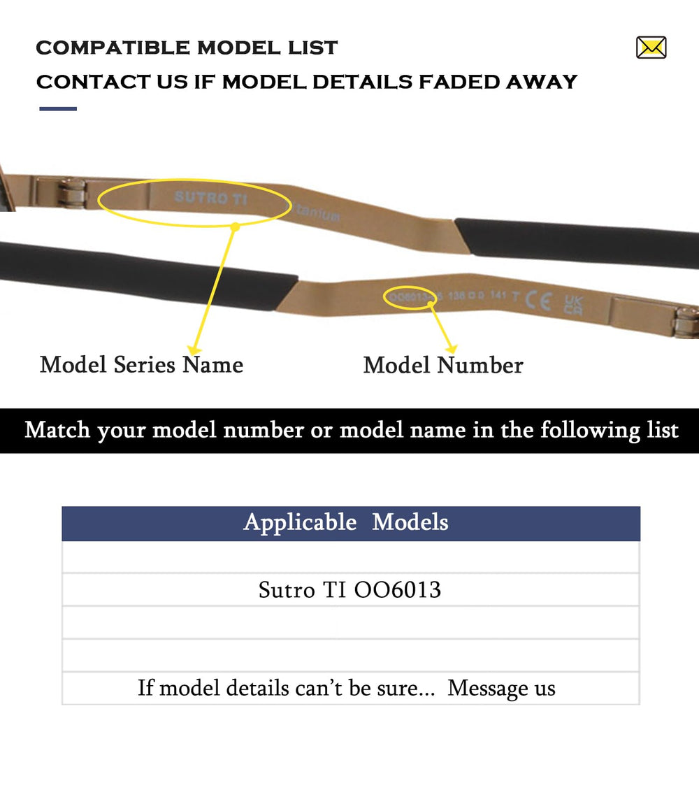Package includes 1 pair of TenDye earsocks for Oakley Sutro TI OO6013
