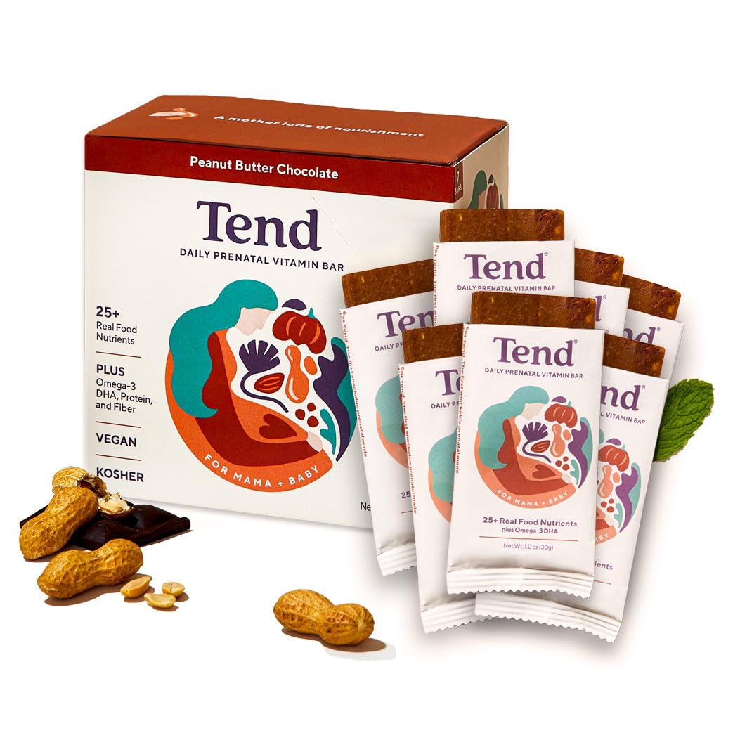 Tend Daily Prenatal Vitamin Bar - Peanut Butter Chocolate flavor, 7-count