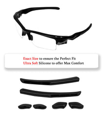 TenDye replacement rubber kit - nose pads and ear sleeves for Oakley Fast Jacket OO9097/OO9156 - black finish