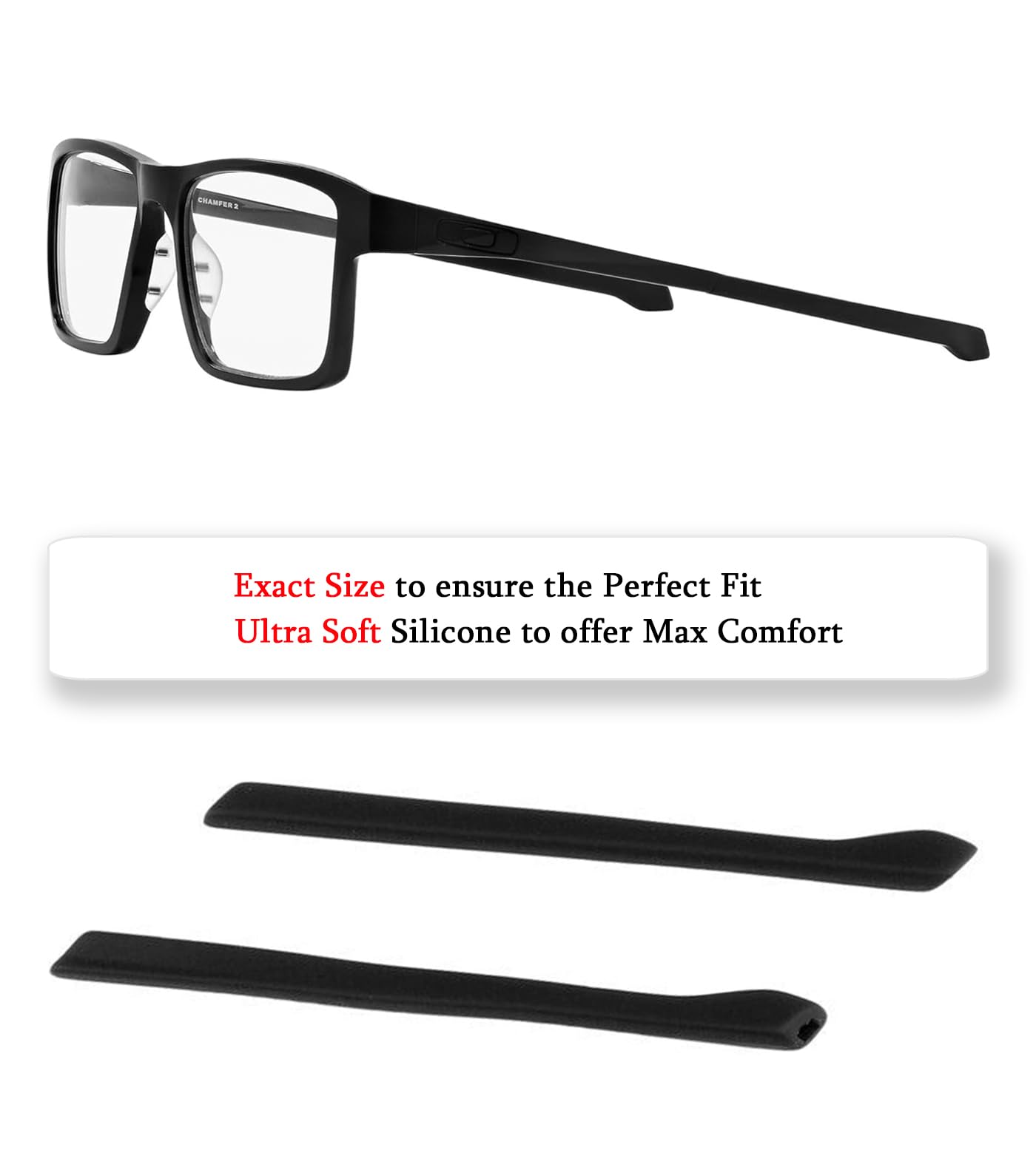 Soft silicone earsocks that fit Oakley Chamfer frames