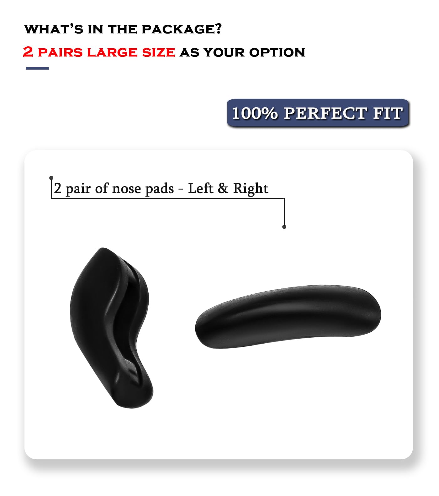 Low-bridge replacement nose pads for Oakley Juliet X Metal XX OO6011 sunglasses, easy installation