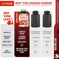 Tenmido supplement bottle with label details