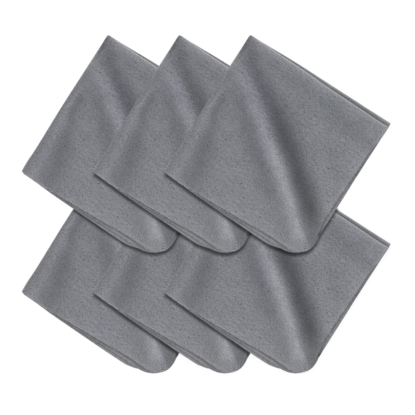 TENOC 6-pack microfiber cloths, gray, 6x6 inches