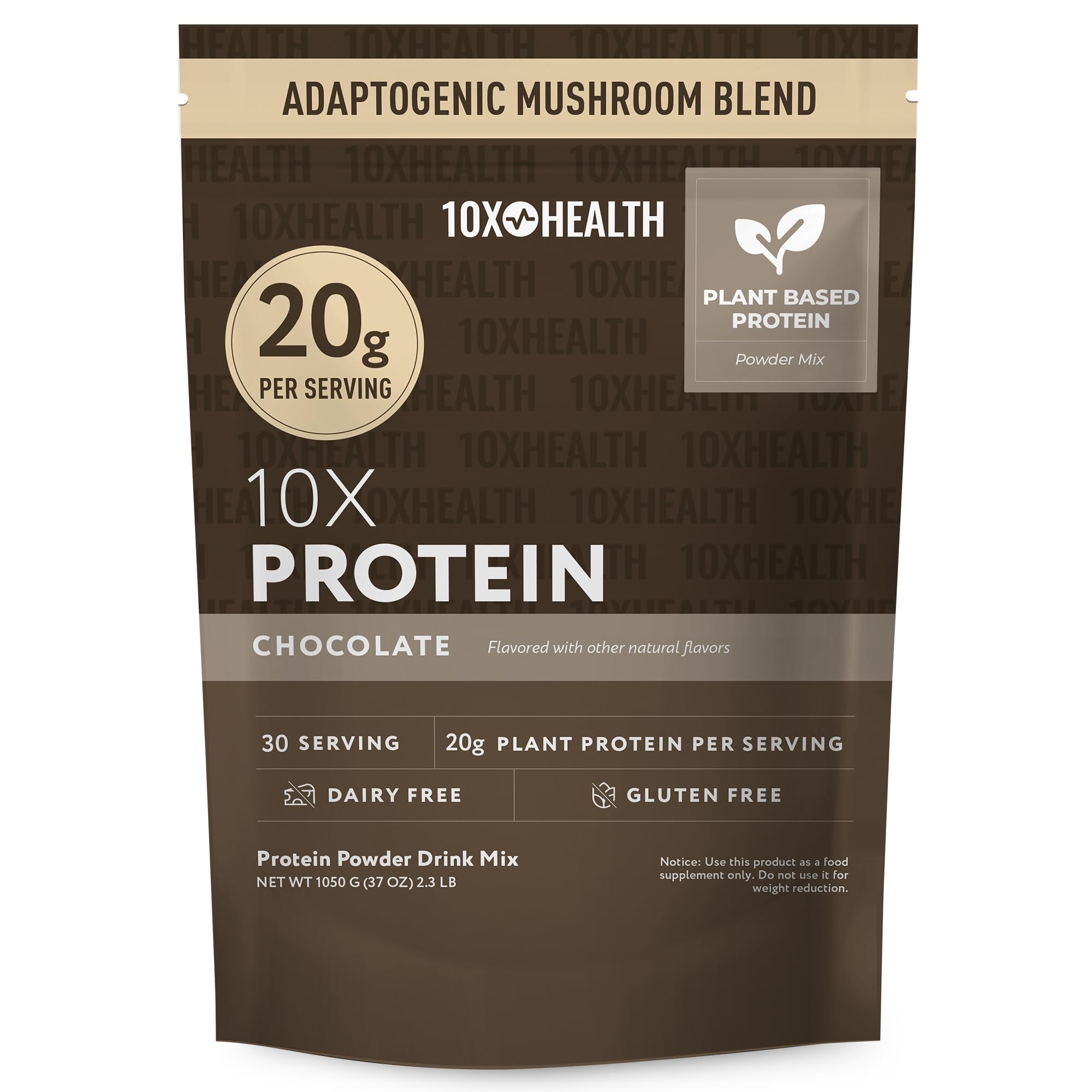 10X Health System vegan protein chocolate scoop for quick protein boost