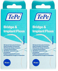 TePe Bridge and Implant Floss pack image per-pack design