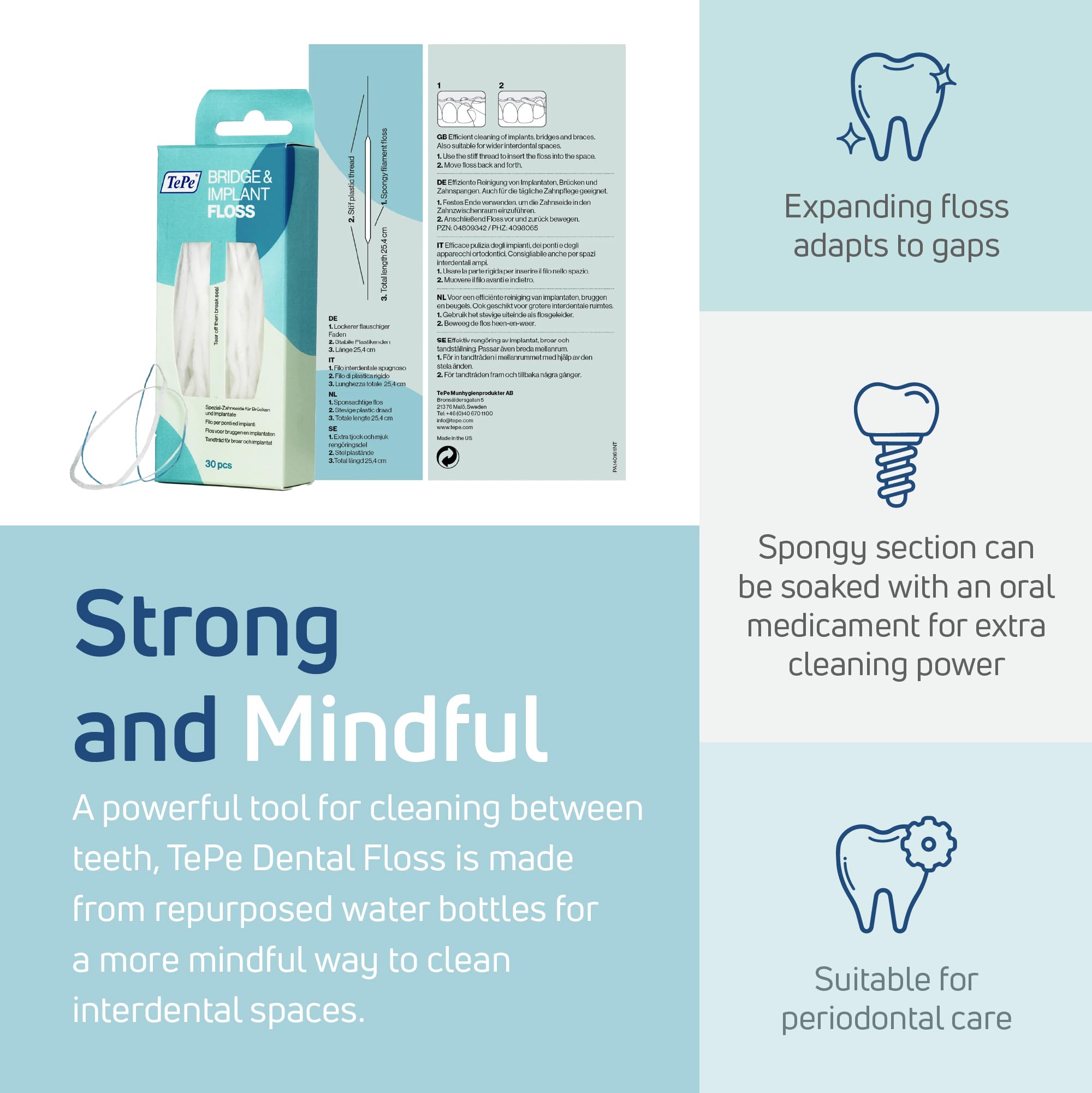 TePe oral care products for implants and braces
