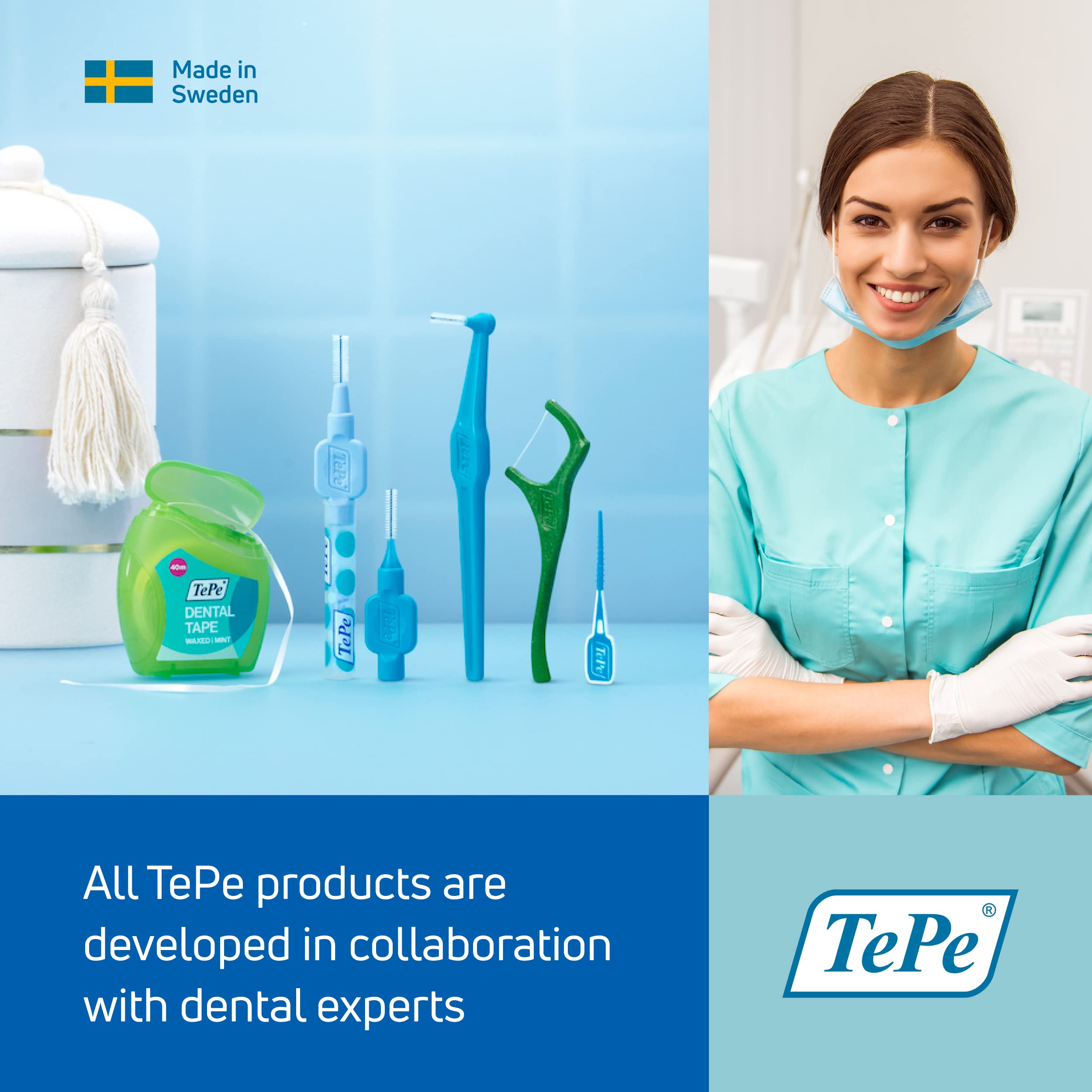 Pack of 25 TePe Interdental Brushes with purple color