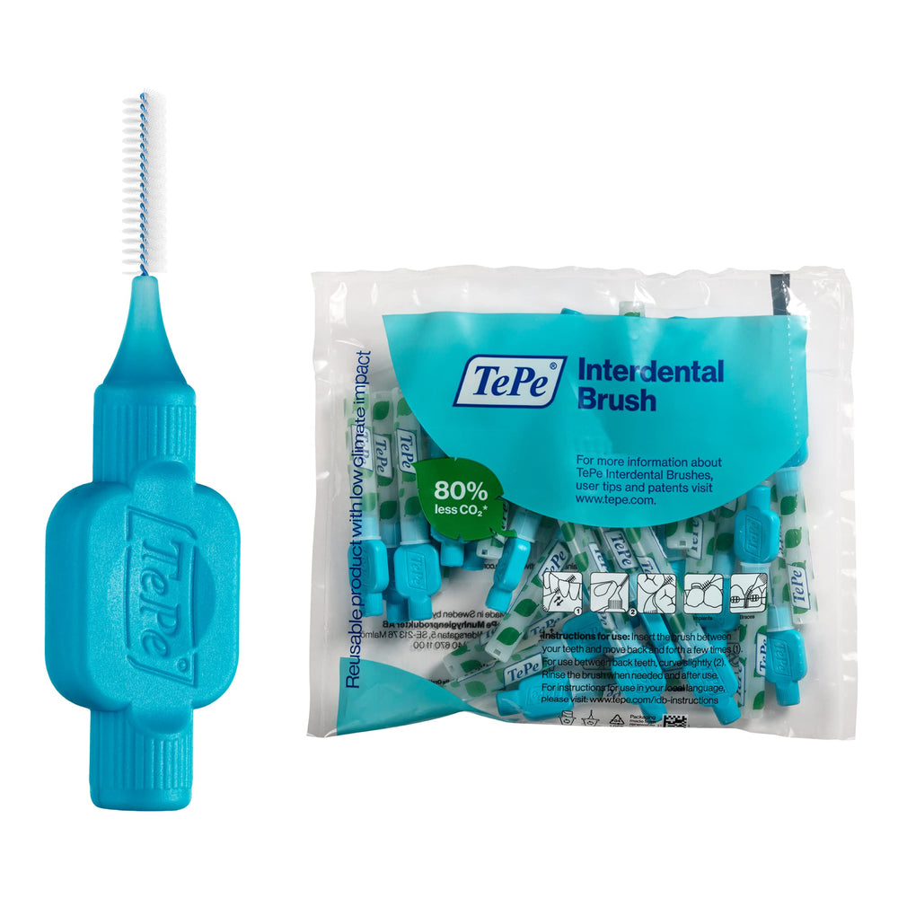 Blue TEPE Original Interdental Brush 0.6 mm – 25 pcs, front view
