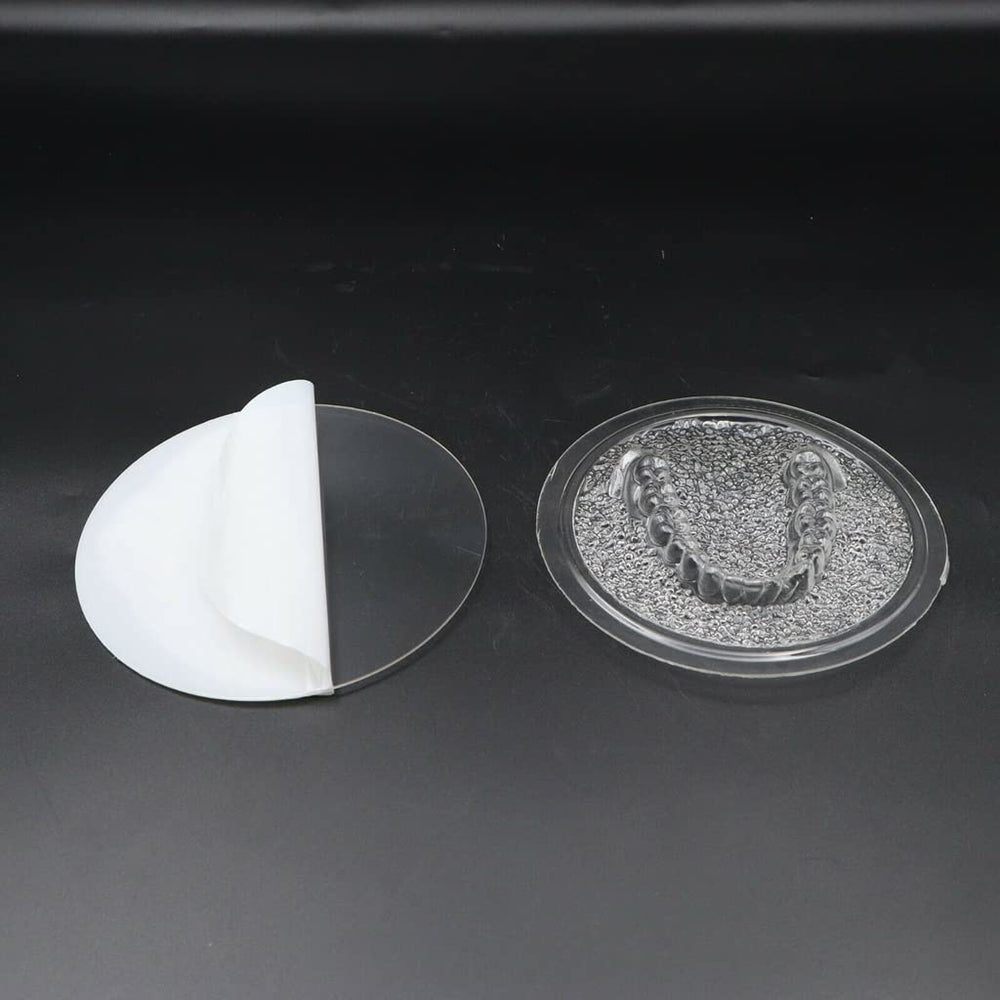 Close-up of 1.0mm hard round splint surface with protective film
