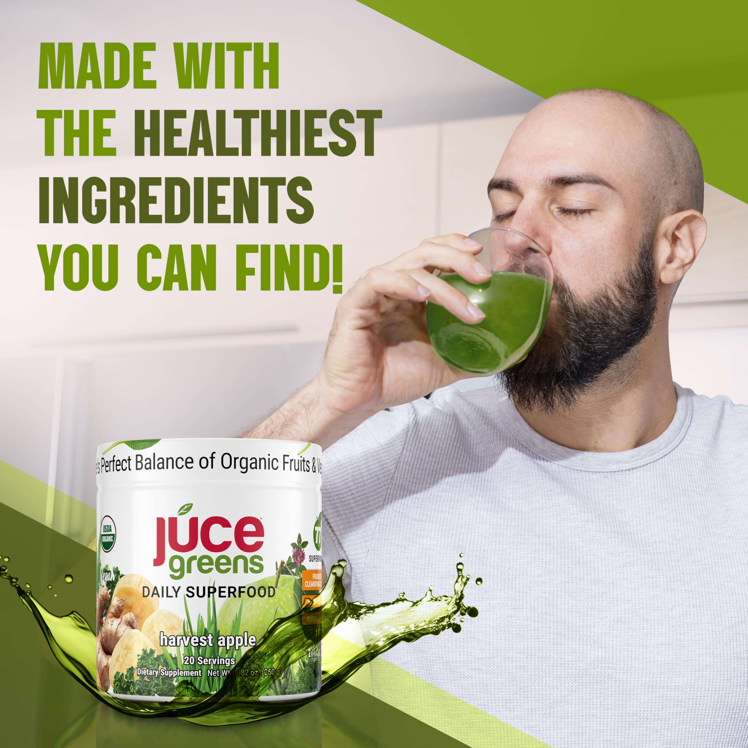 Organic mushroom blend used in Terra Kai JUCE Green Superfood Powder