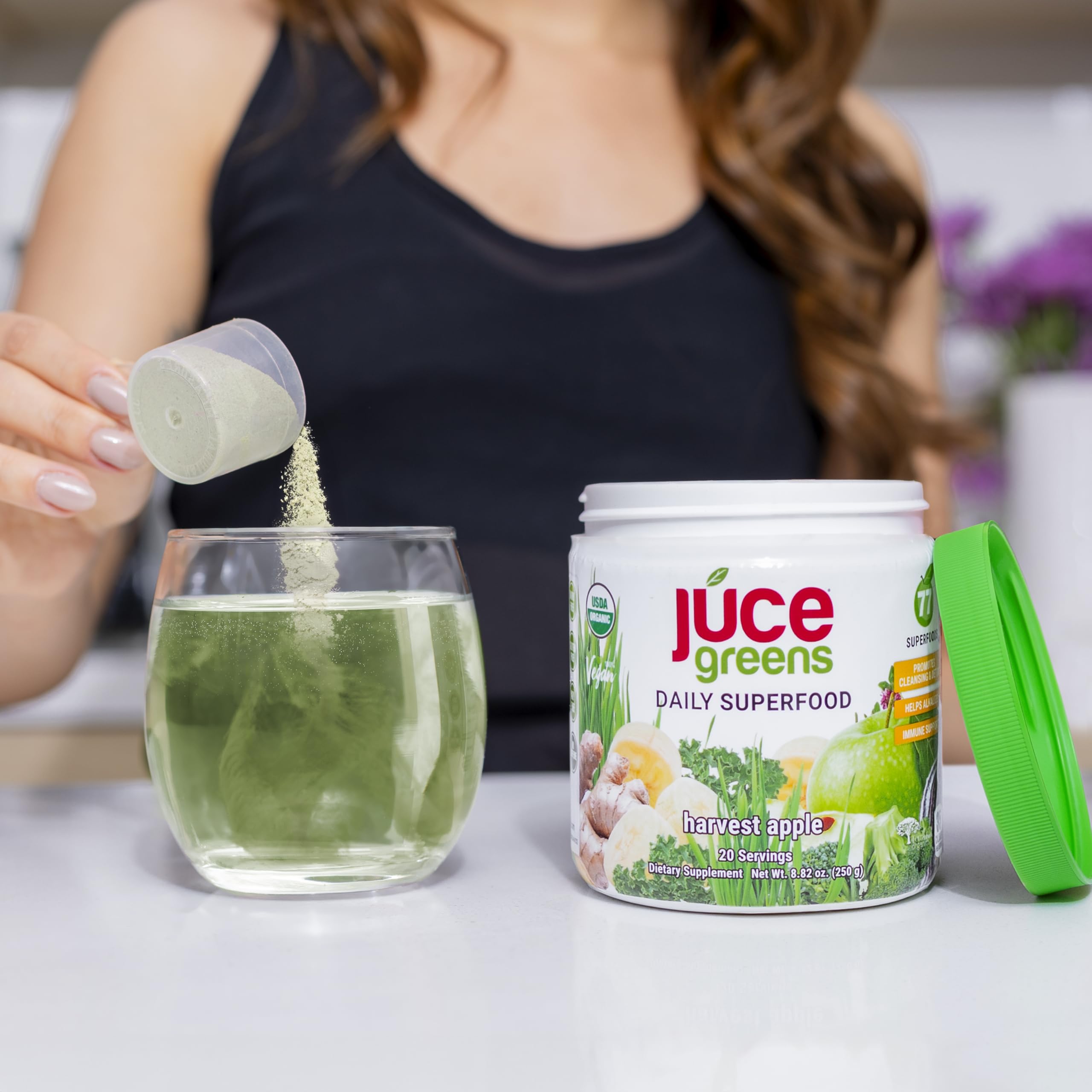Recyclable packaging for Terra Kai JUCE Green Superfood Powder