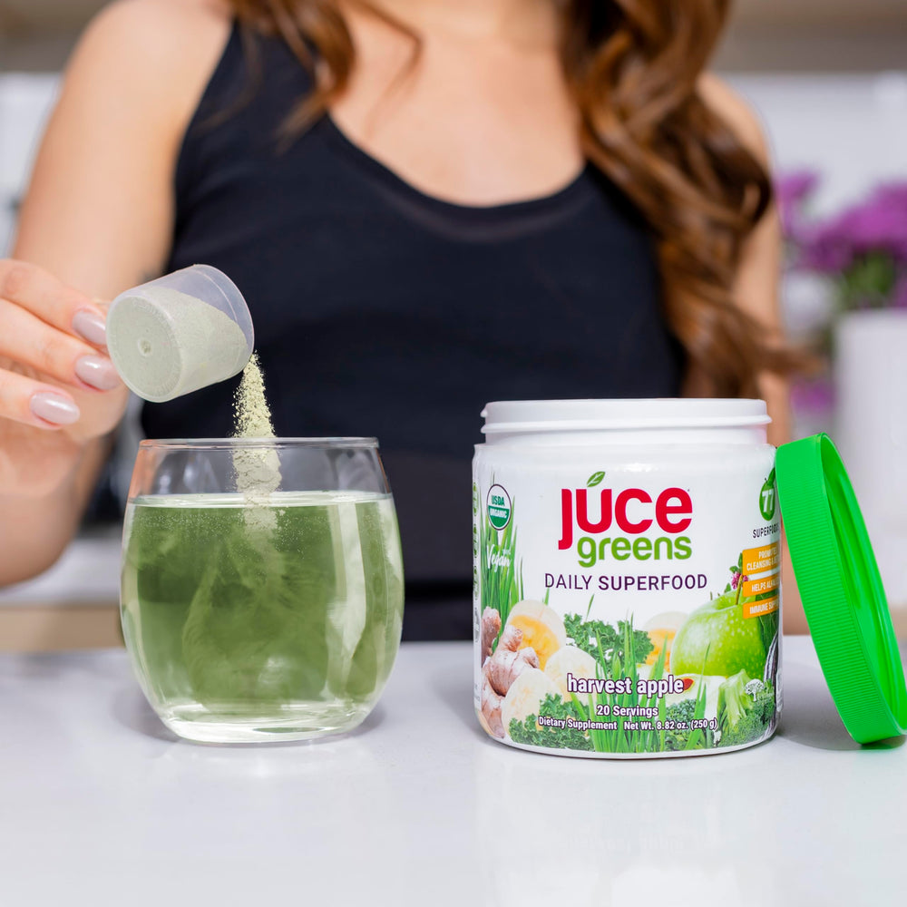 Recyclable packaging for Terra Kai JUCE Green Superfood Powder