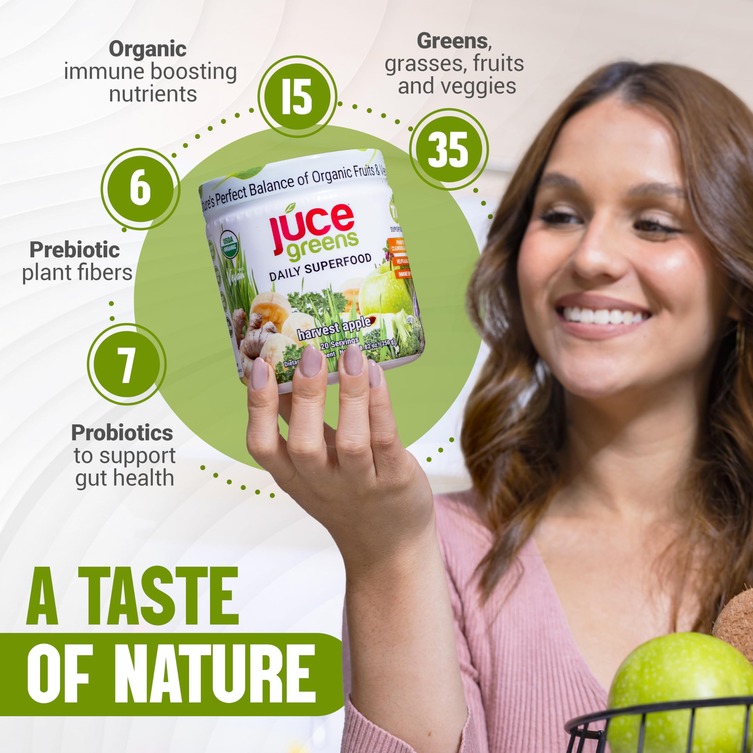 Ingredients label of Terra Kai JUCE Green Superfood Powder