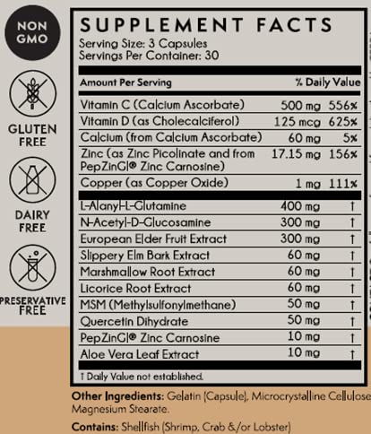 Herbal blend including Slippery Elm Bark and Marshmallow Root