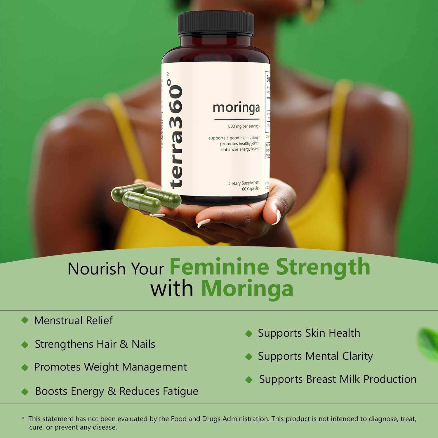 Lifestyle image showing Terra360° Moringa for wellness