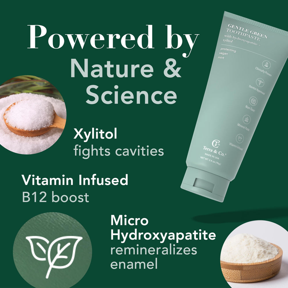 Ingredients label showing micro-hydroxyapatite and xylitol