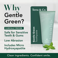 Packaging of Terra & Co Gentle Green toothpaste