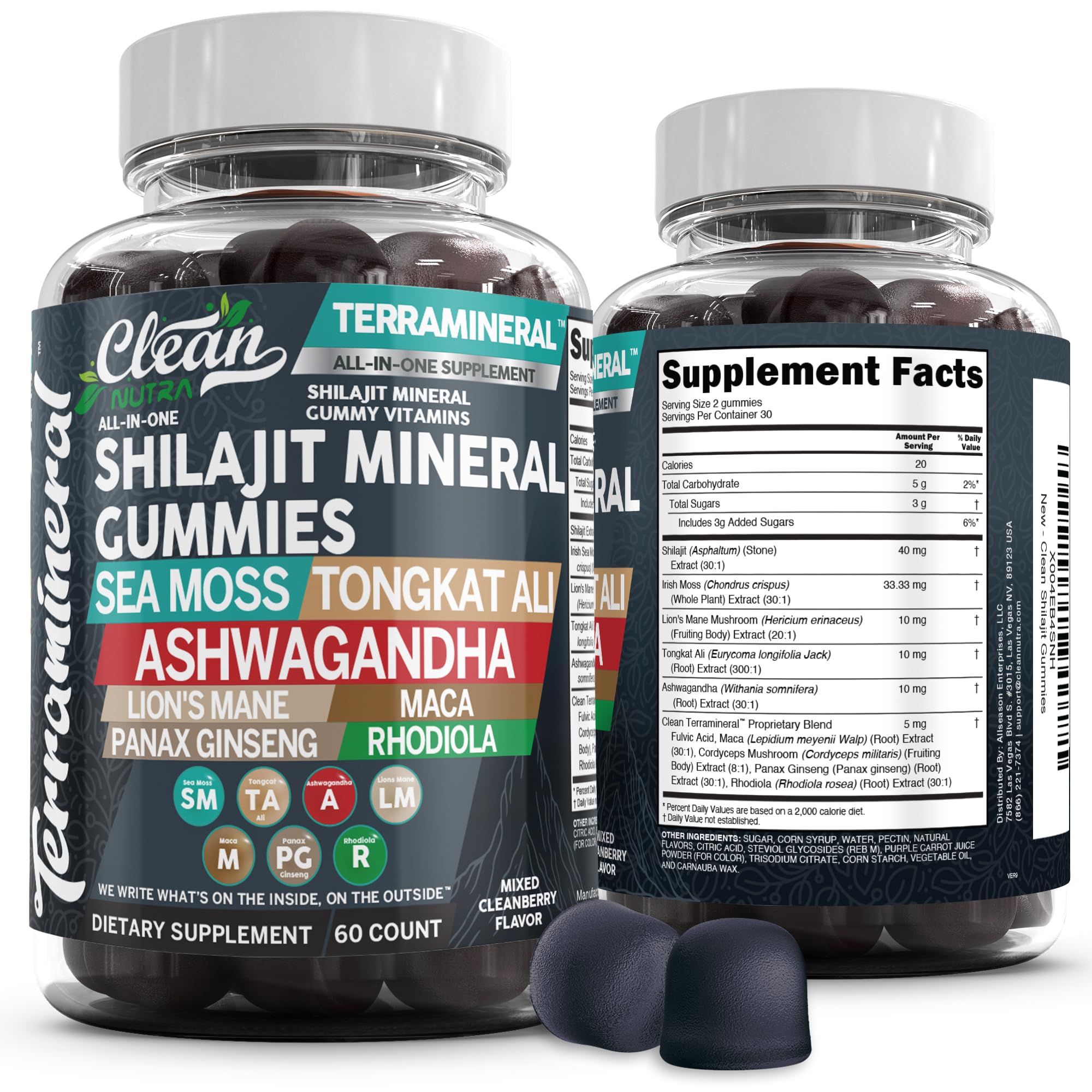 Terramineral Shilajit Gummies packaging box