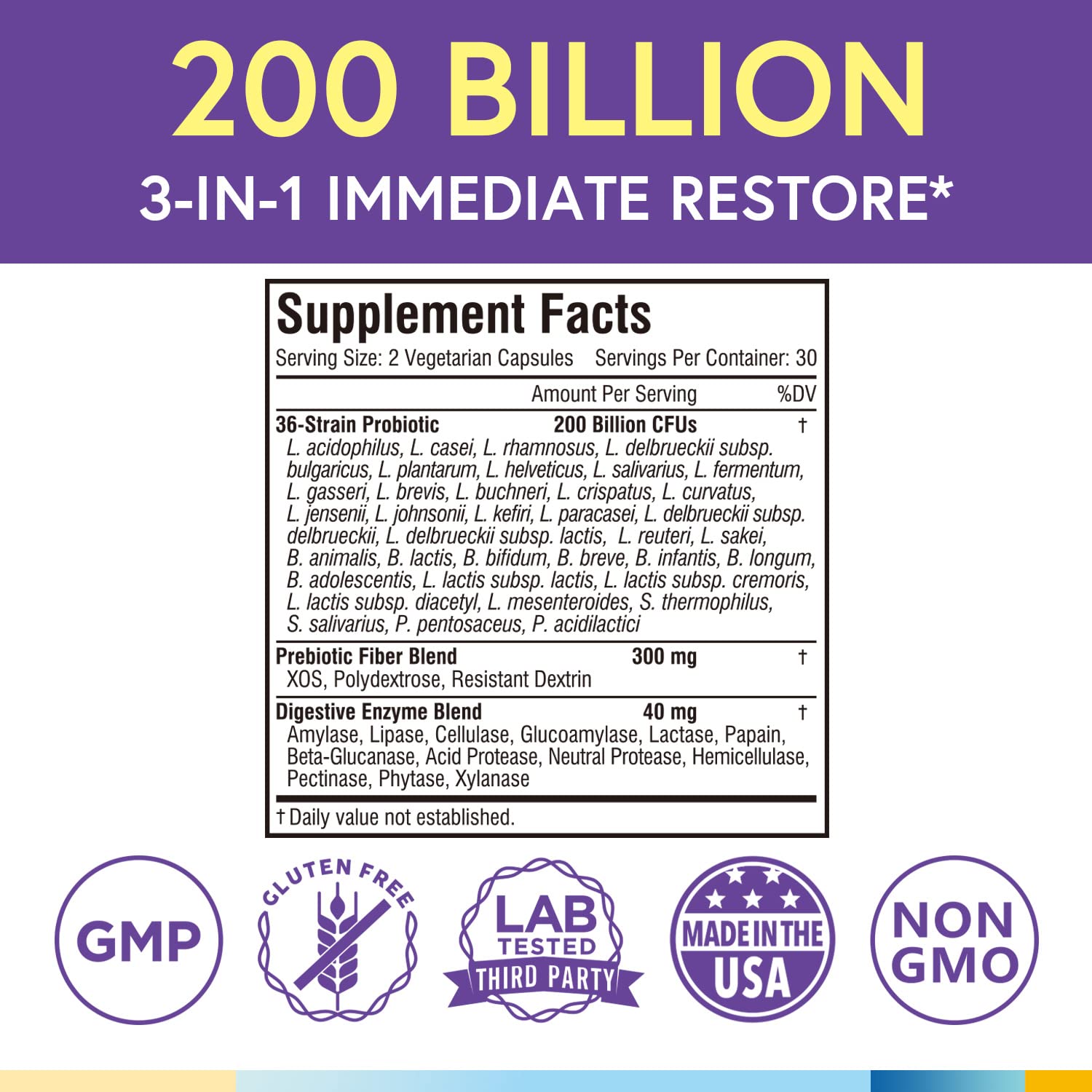 Close-up of Terranics 36-strain probiotic blend