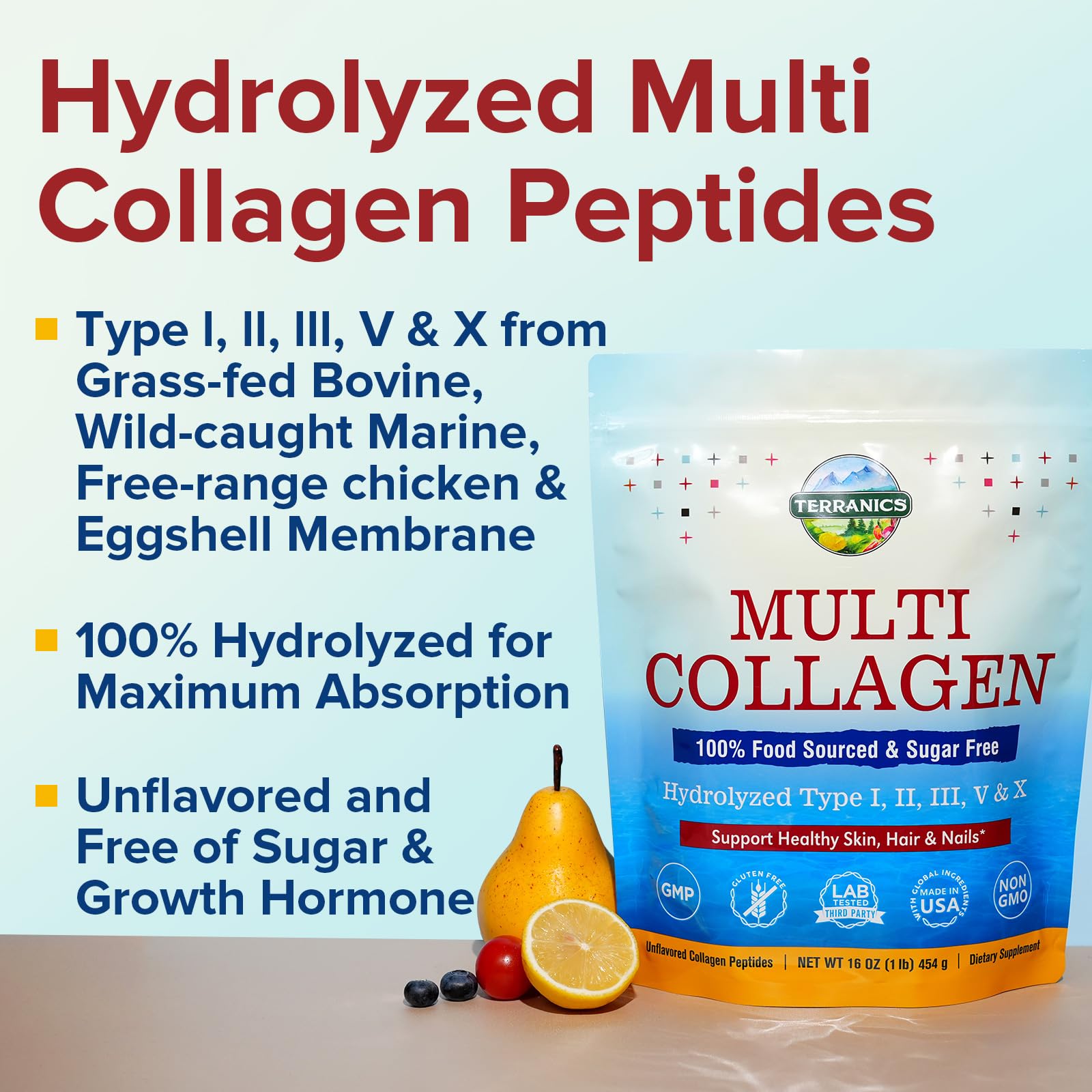 Sourced from bovine, marine, chicken and eggshell