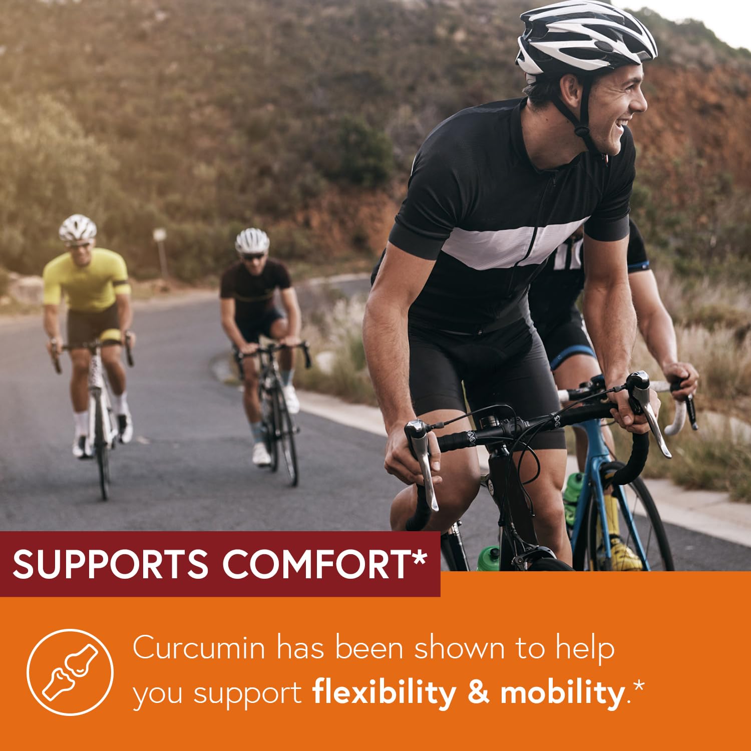 Close-up view of Terranics turmeric curcumin bottle