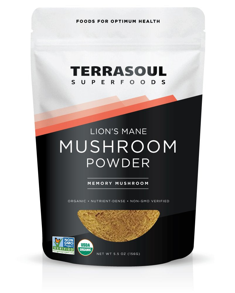Terrasoul Lion's Mane Mushroom Powder 4:1 Extract 5.5 oz container