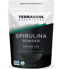 Terrasoul Organic Spirulina Powder 6oz front view