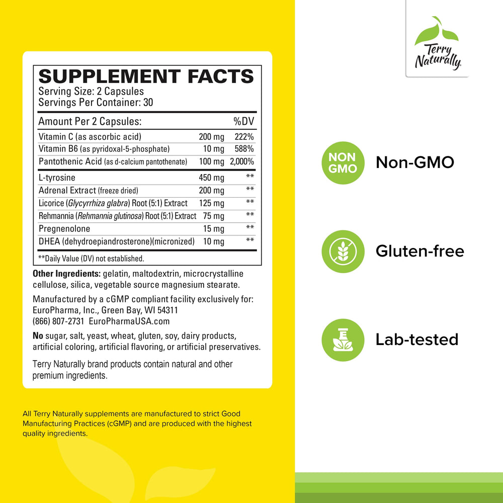 Adrenaplex capsules spilling from the bottle