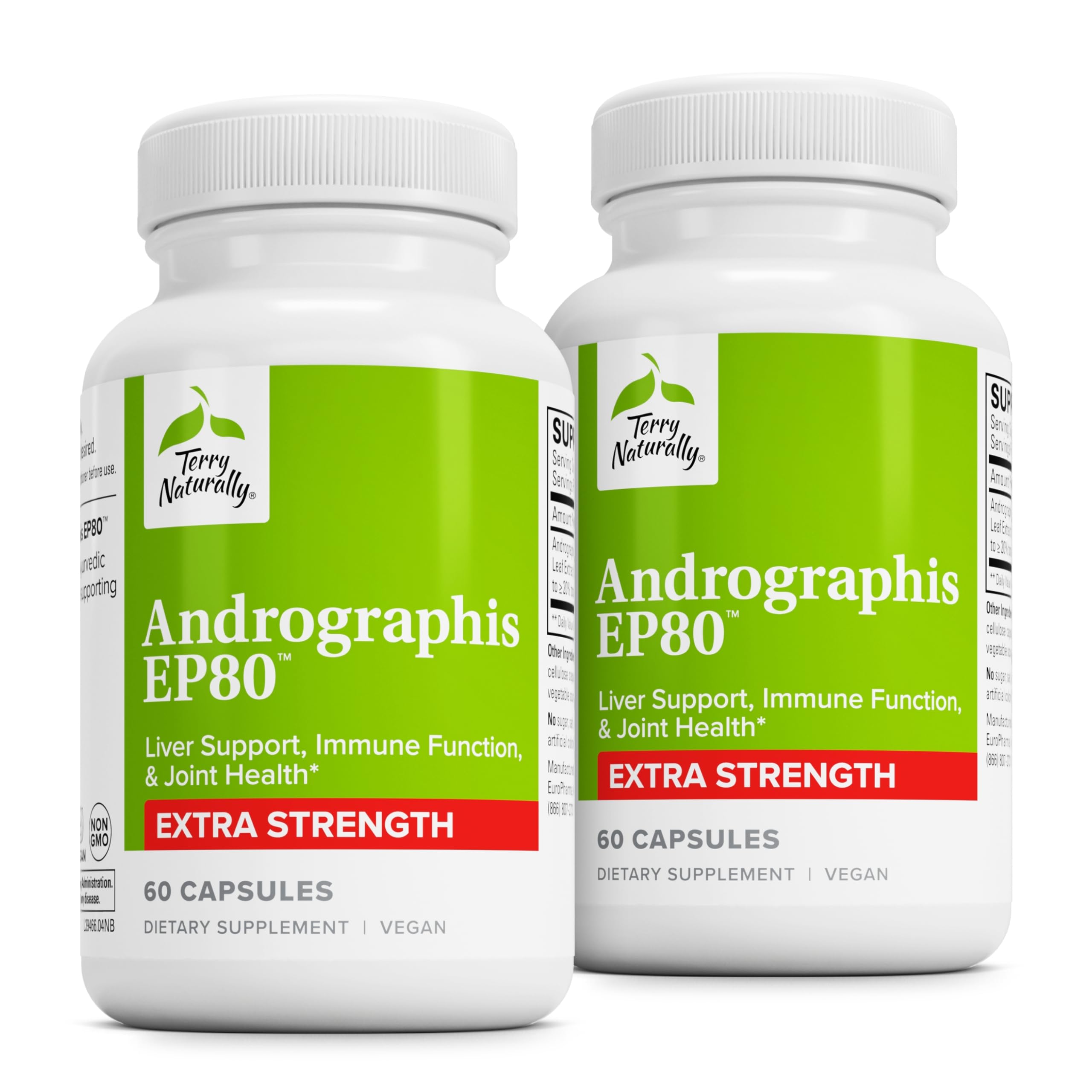 Terry Naturally Andrographis EP80 Extra Strength bottle with label