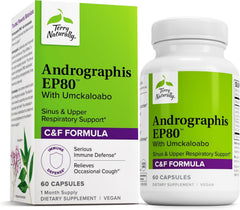 Terry Naturally Andrographis EP80 with Umckaloabo bottle – 60 vegan capsules