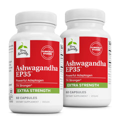 Terry Naturally Ashwagandha EP35 Extra Strength bottle front view on white background