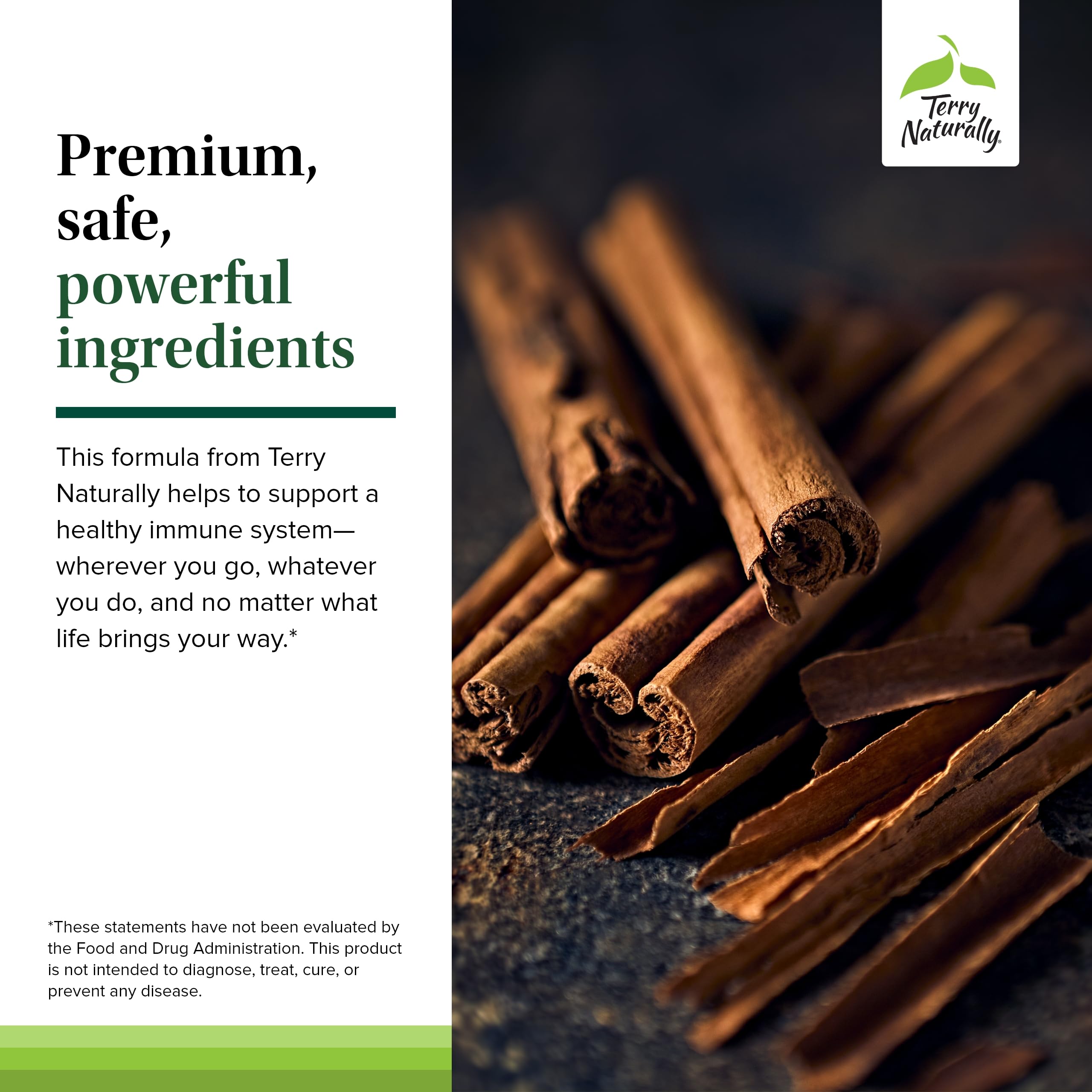 Nutrition facts panel on Bacteril packaging