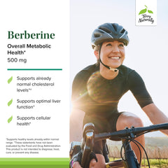 Berberine supplement bottle label detail