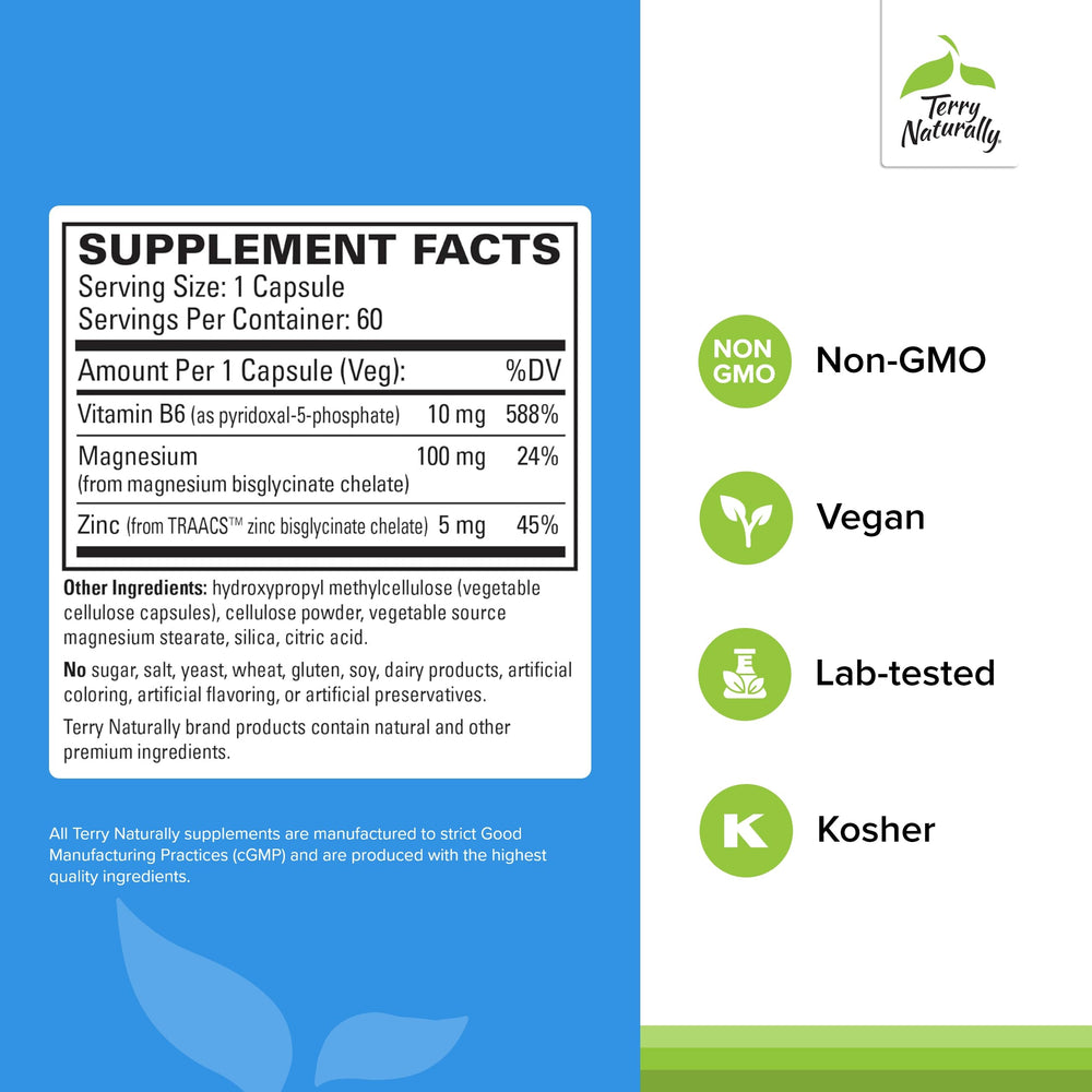 Close-up of Terry Naturally BioActive Magnesium Complex bottle